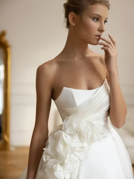 Eva lendel bröllopsklänning Oranta - Bild 1